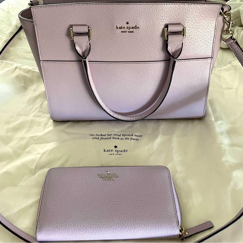 Kate Spade Lavender bag and matching wallet 💜